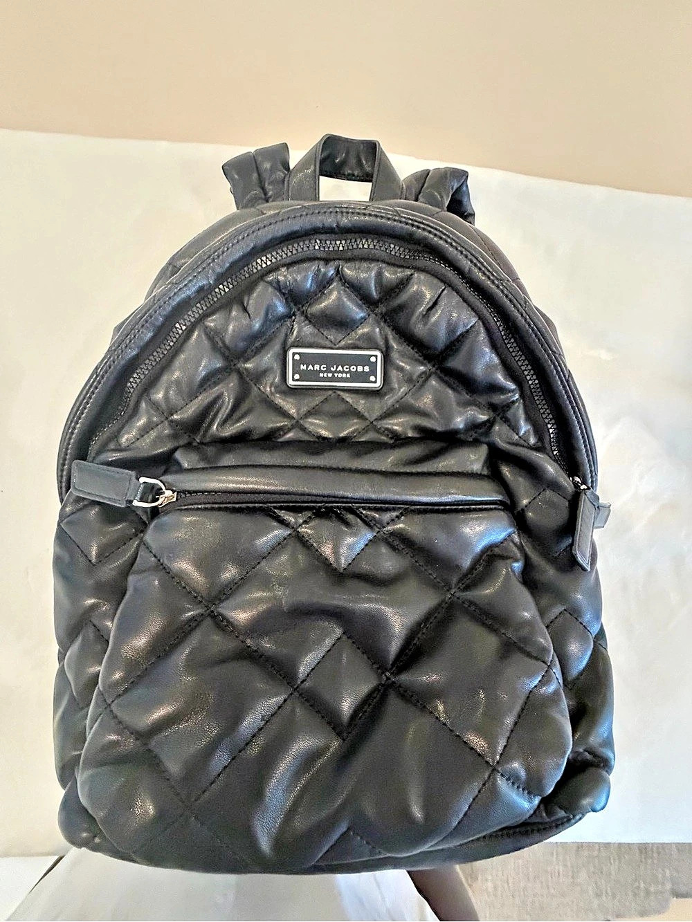 Marc Jacobs Quilted Nylon Medium Backpack Black